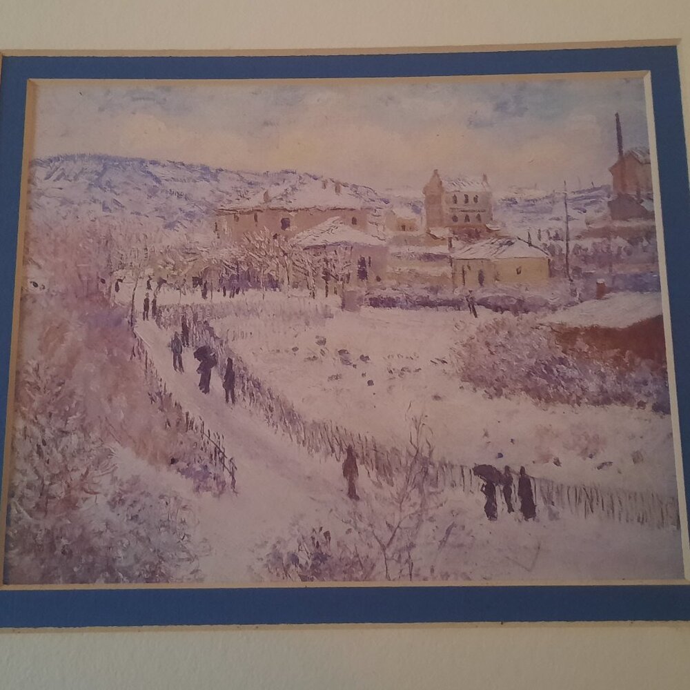 Museum Art Masterpieces Currier & Ives Snow Scene Tin Type Print 9x12